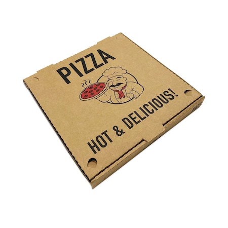 Blutable Pizza Boxes, 10 x 10 x 2, Kraft, Paper, PK50 REM-BX-KRSTCK-10ISBFL